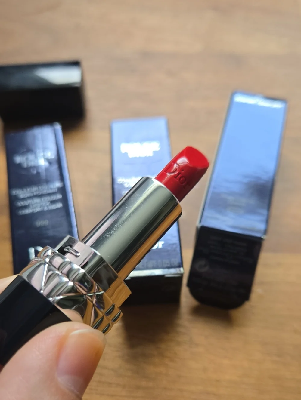 Set Of 3 Dior Rouge Small Lipsticks Color Red 999